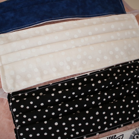 White Dots Reusable Face Mask Cover Double Layer - Picture 8 of 8